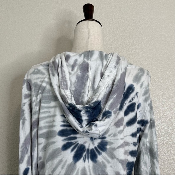 C&C California Boho Tie Dye Twist Front Hoodie Sweatshirt, Sz Small - Picture 8 of 13